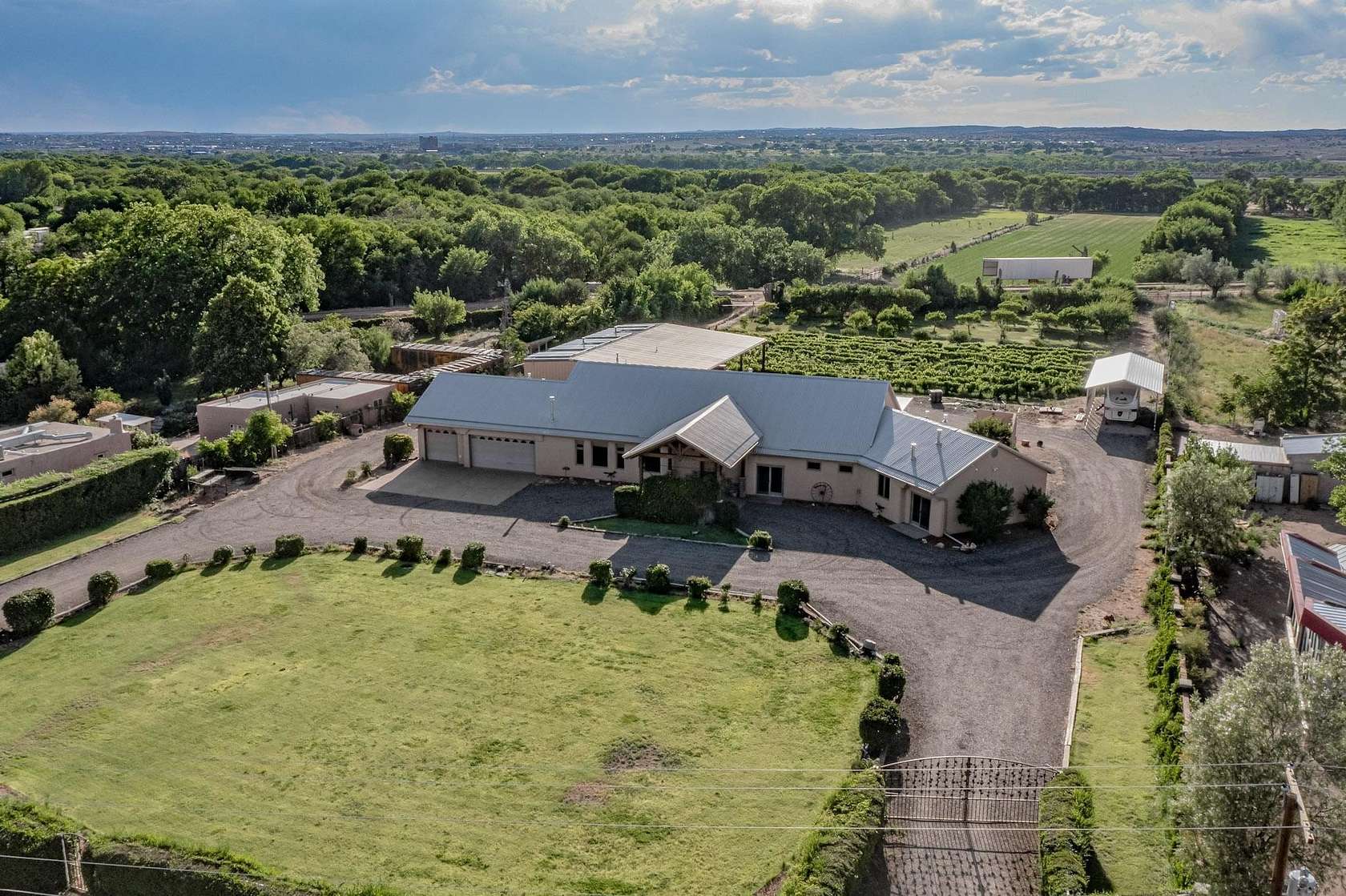 8.65 Acres of Land with Home for Sale in Bernalillo, New Mexico