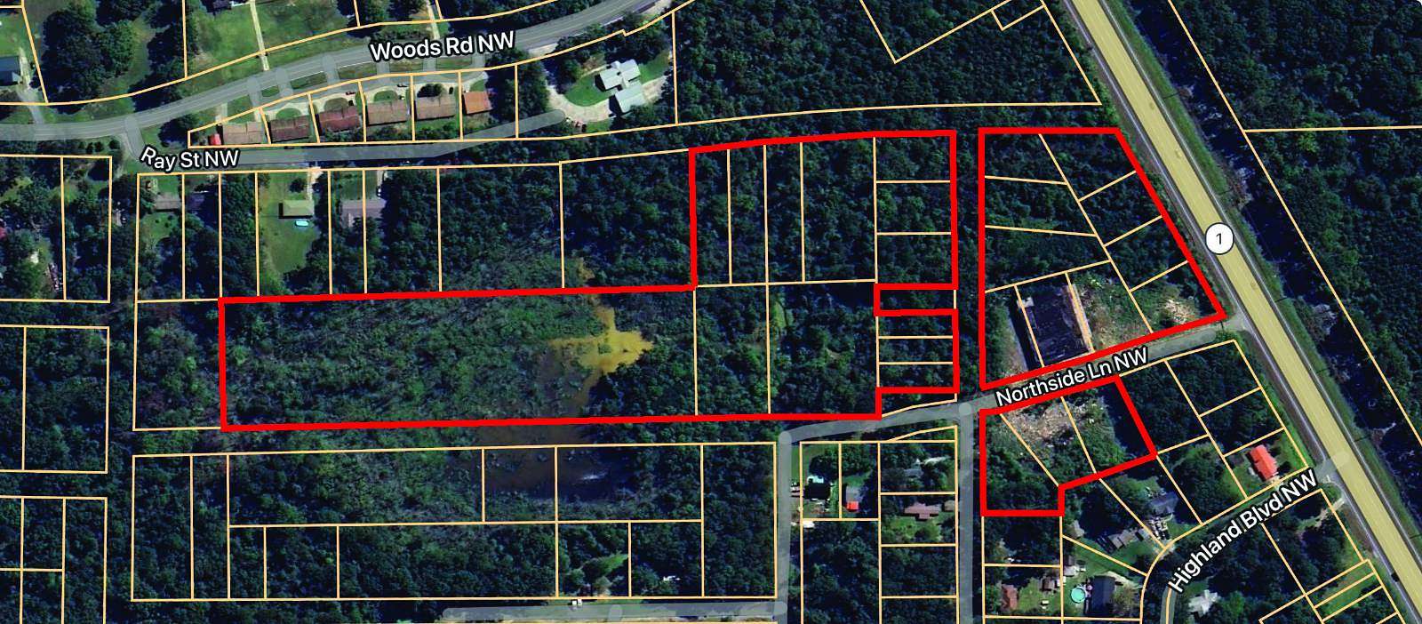 16 Acres of Land for Auction in Rome, Georgia