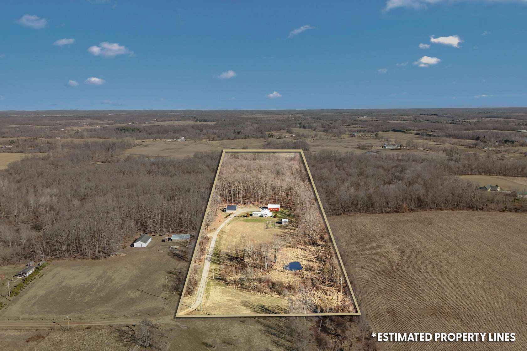 11.7 Acres of Recreational Land with Home for Sale in Hillsdale, Michigan
