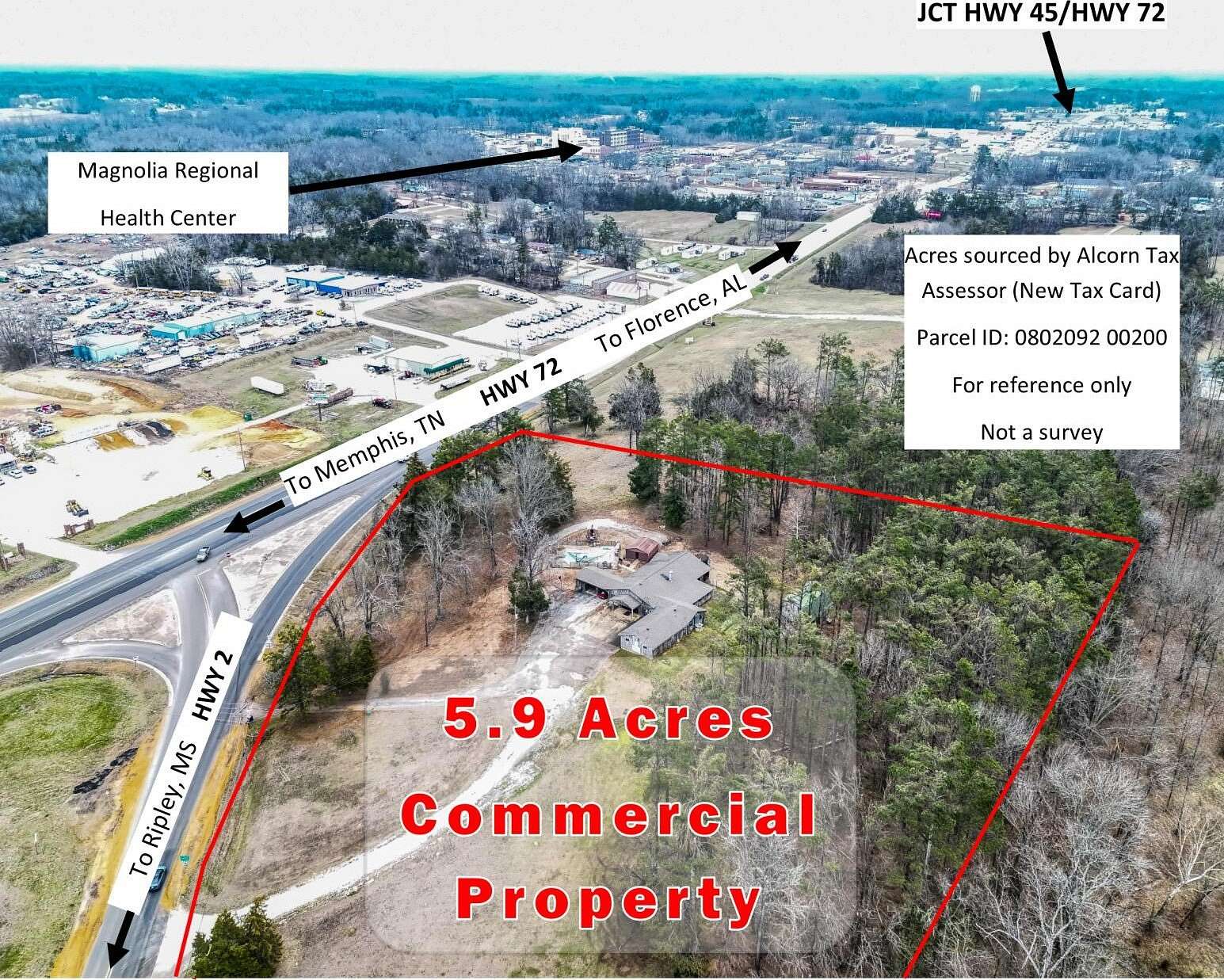 5.9 Acres of Improved Land for Sale in Corinth, Mississippi