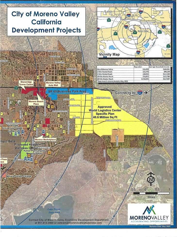 72 Acres of Land for Sale in Moreno Valley, California