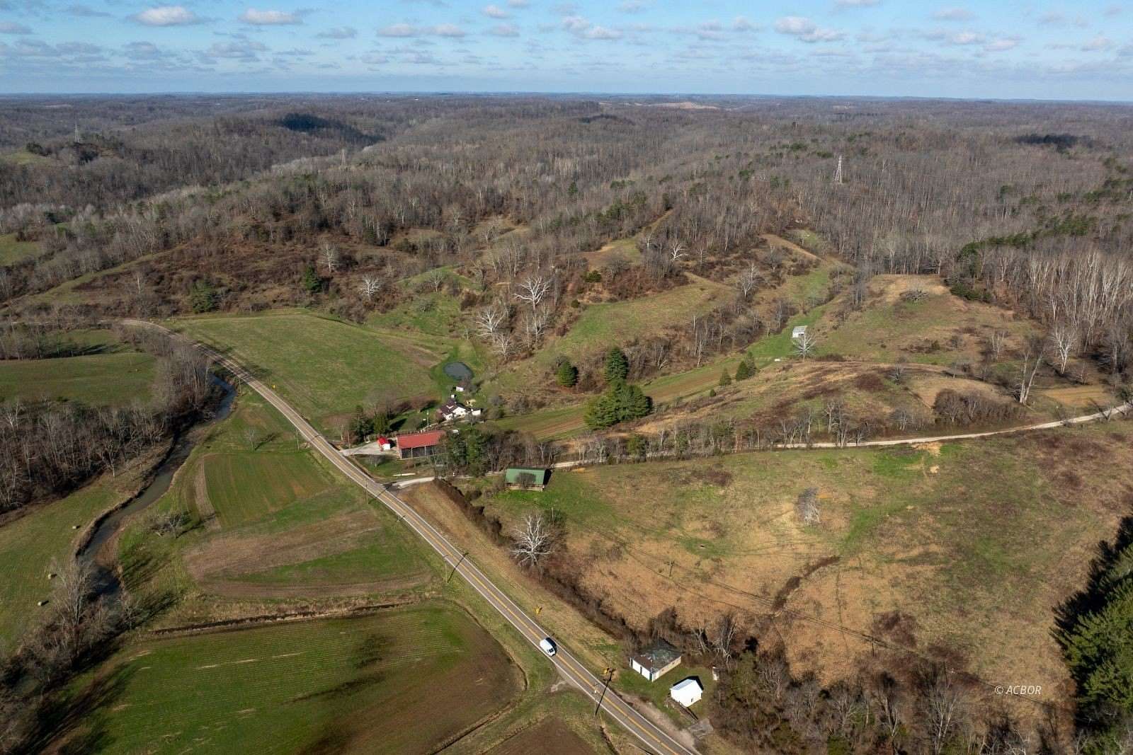 77.5 Acres of Land with Home for Sale in Crown City, Ohio