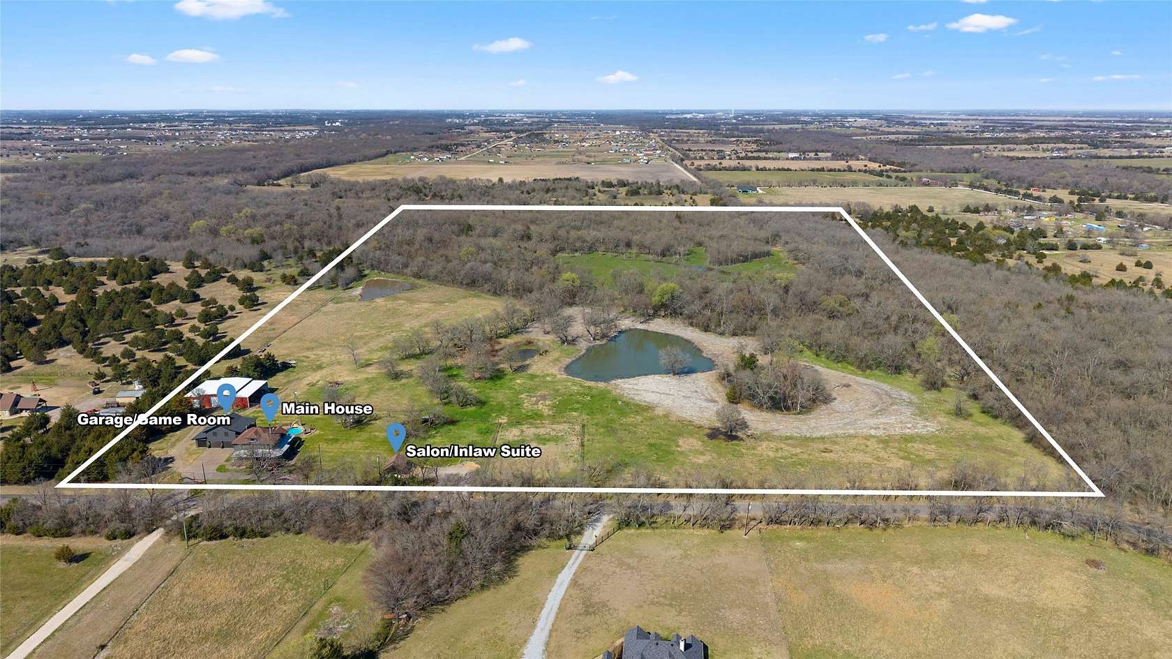 33.8 Acres of Land with Home for Sale in Caddo Mills, Texas