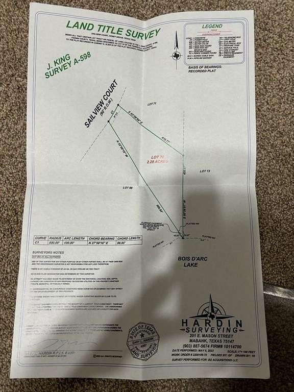 2.28 Acres of Land for Sale in Honey Grove, Texas