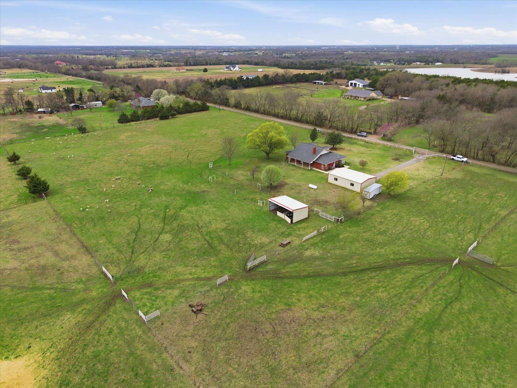 5.86 Acres of Land with Home for Sale in Leonard, Texas