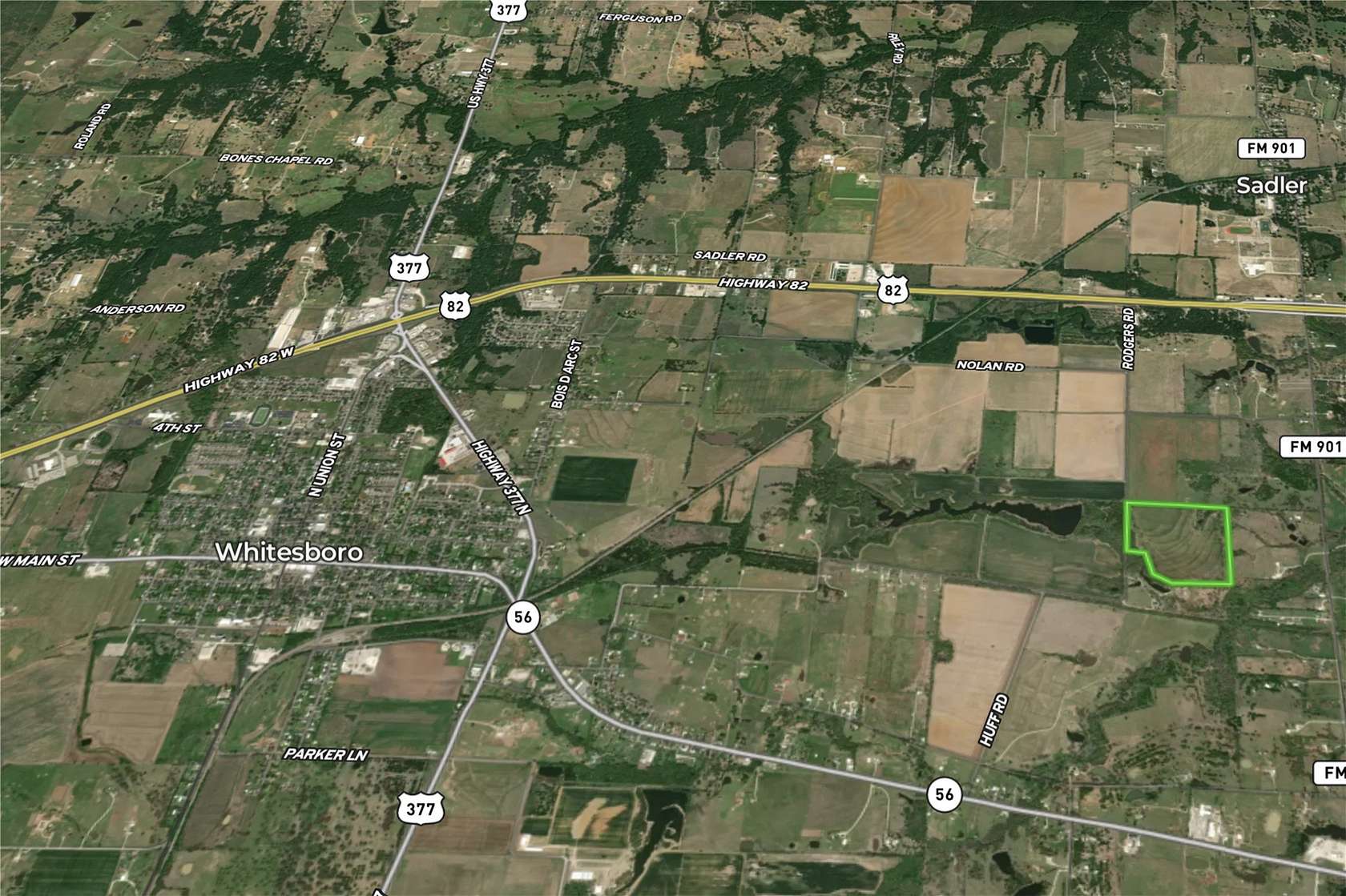 60.5 Acres of Agricultural & Residential Land for Sale in Whitesboro, Texas
