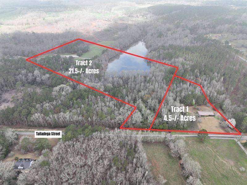 25 Acres of Recreational & Residential Land for Auction in Lineville, Alabama