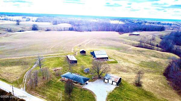 124 Acres of Land with Home for Sale in Waddy, Kentucky