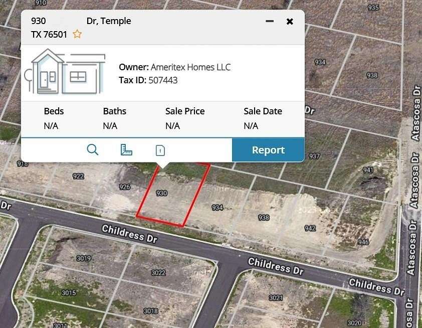 0.18 Acres of Residential Land for Sale in Temple, Texas