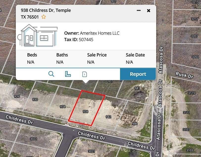 0.18 Acres of Residential Land for Sale in Temple, Texas