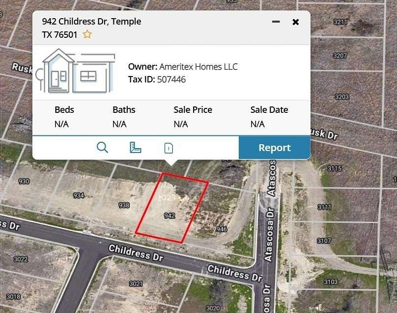 0.18 Acres of Residential Land for Sale in Temple, Texas