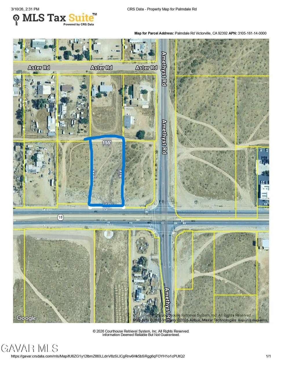 1.1 Acres of Commercial Land for Sale in Victorville, California