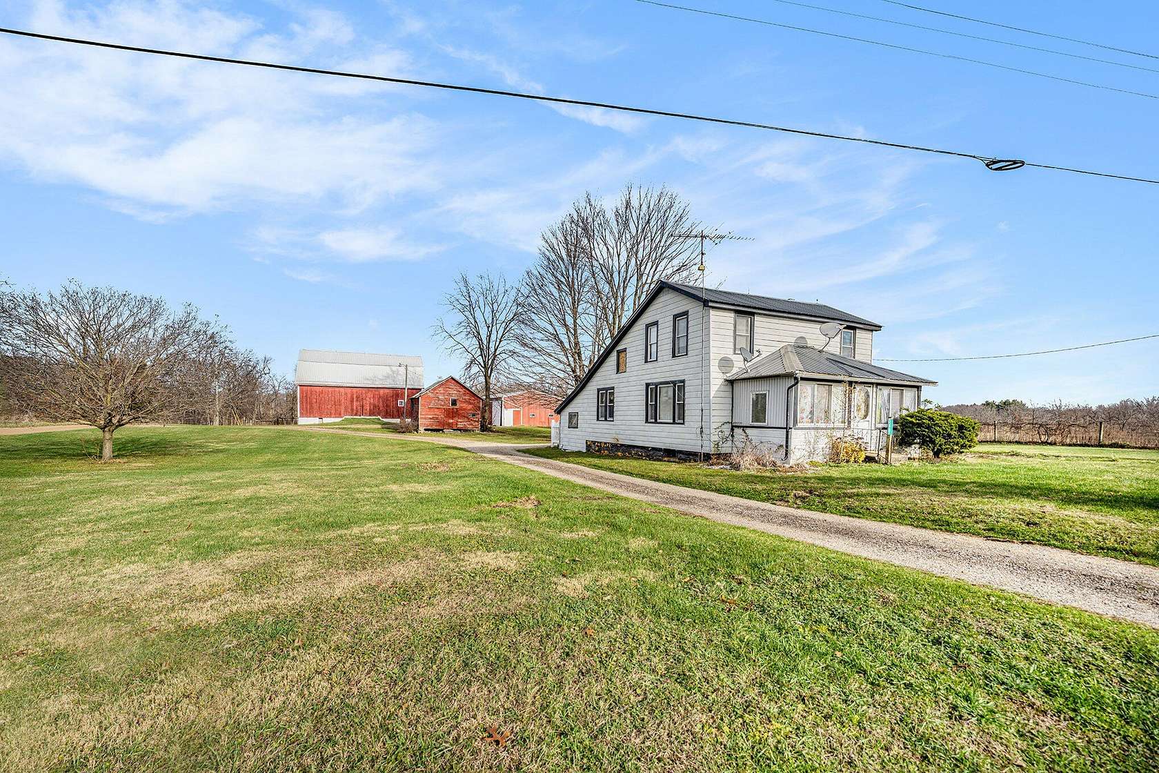 21.6 Acres of Agricultural Land with Home for Sale in Marcellus, Michigan