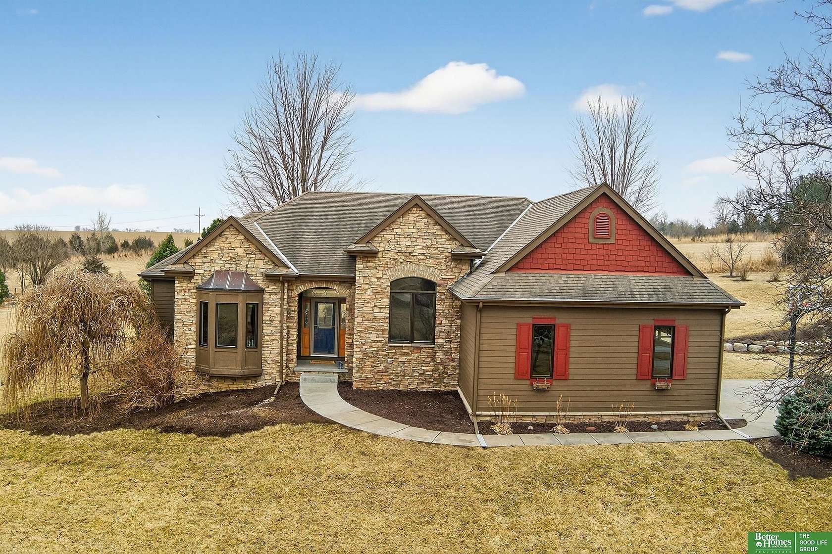 5 Acres of Land with Home for Sale in Gretna, Nebraska