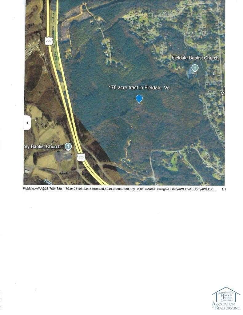178 Acres of Land for Sale in Fieldale, Virginia