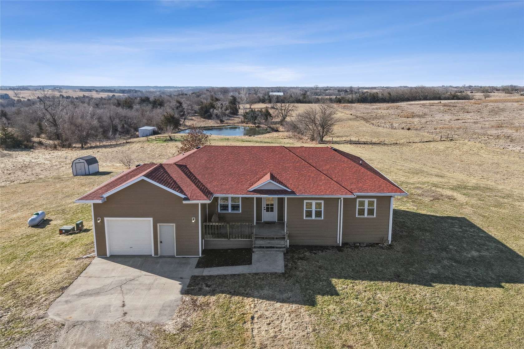 11.5 Acres of Recreational Land with Home for Sale in New Virginia, Iowa