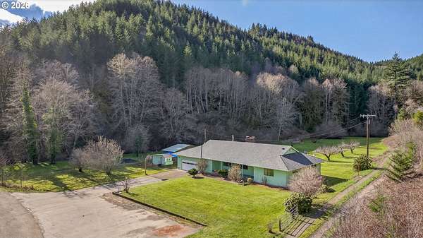8.35 Acres of Land with Home for Sale in Blodgett, Oregon