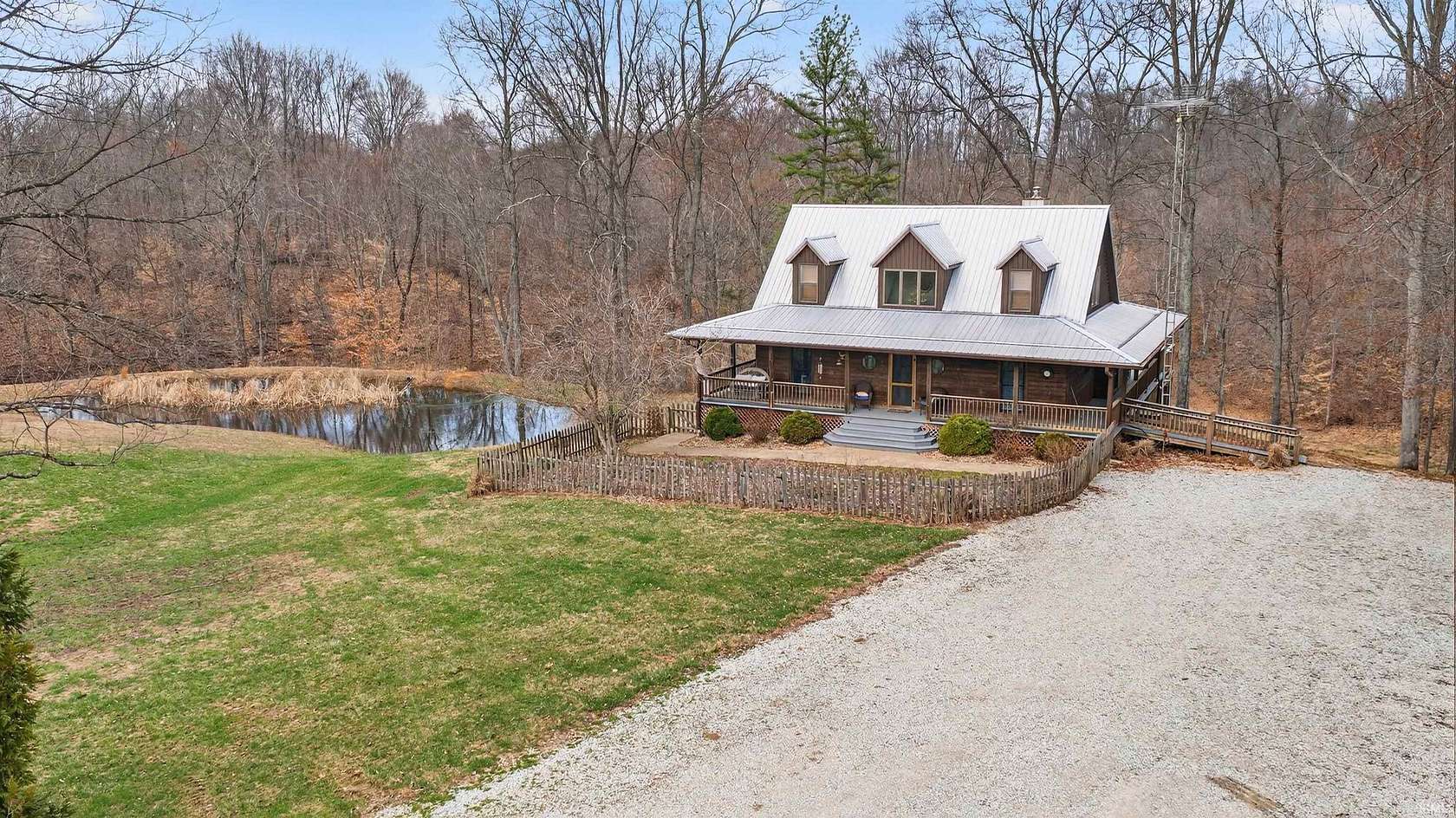 45.6 Acres of Recreational Land with Home for Sale in Norman, Indiana