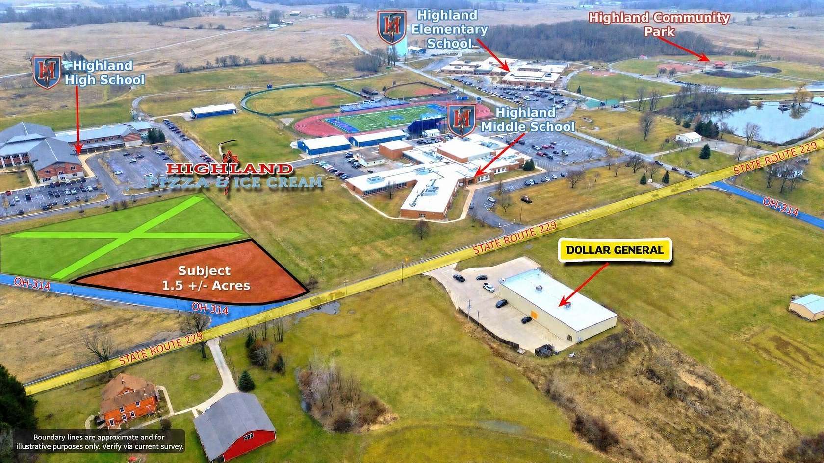 1.5 Acres of Improved Mixed-Use Land for Sale in Marengo, Ohio
