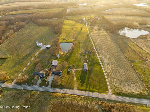 10.5 Acres of Land with Home for Sale in Pleasureville, Kentucky