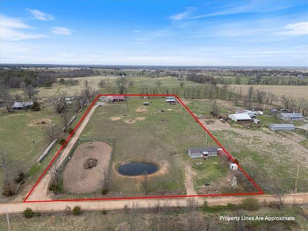 5.5 Acres of Land with Home for Sale in Colcord, Oklahoma