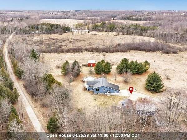 17.2 Acres of Land with Home for Sale in Sturgeon Bay, Wisconsin