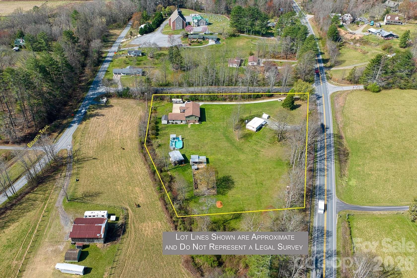 3 Acres of Land with Home for Sale in Pisgah Forest, North Carolina