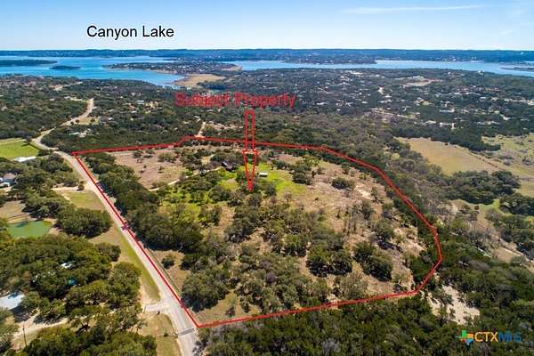 23.2 Acres of Land with Home for Lease in Canyon Lake, Texas