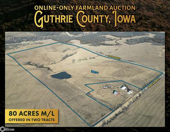 75.6 Acres of Agricultural Land for Sale in Menlo, Iowa