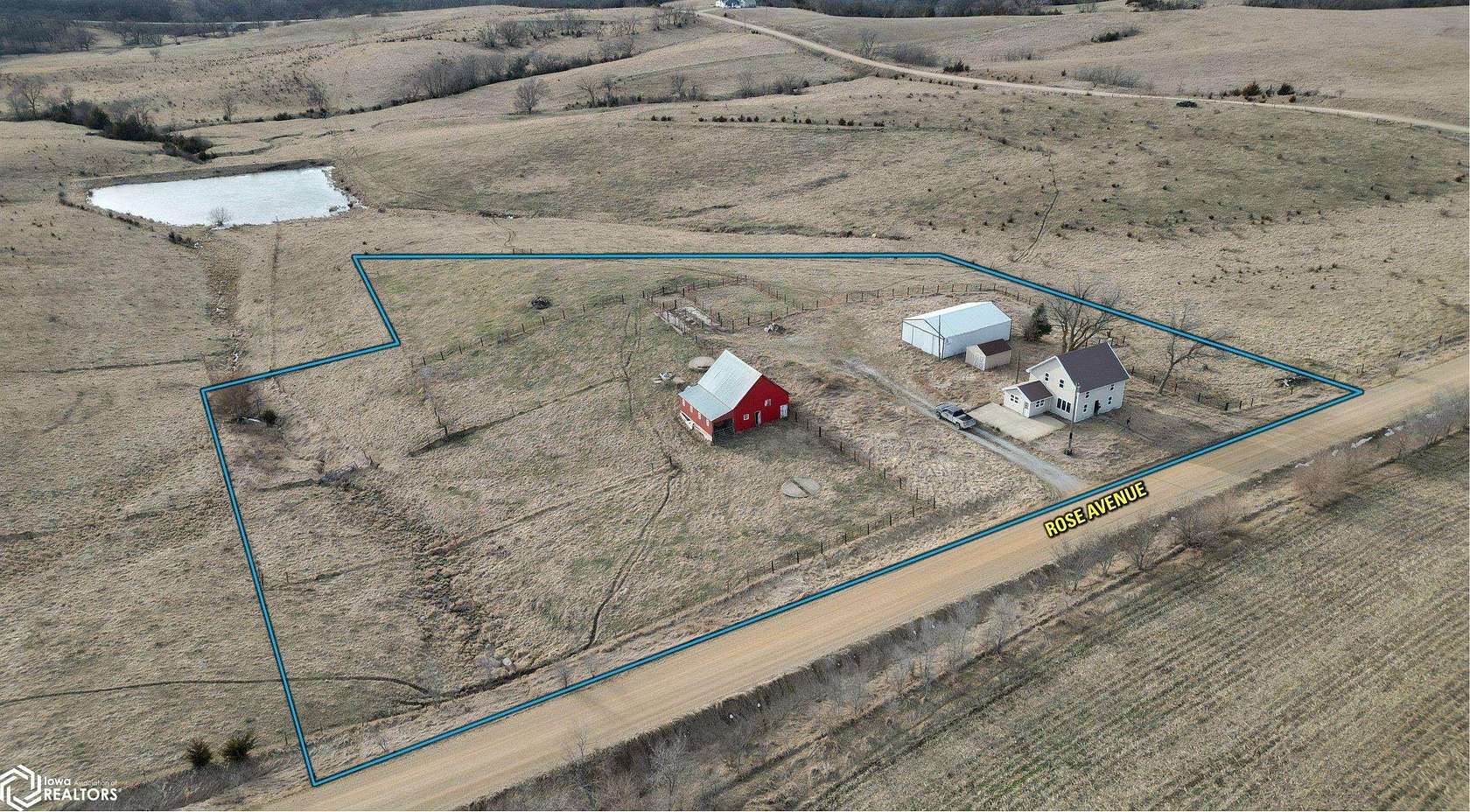 4.37 Acres of Land with Home for Sale in Menlo, Iowa