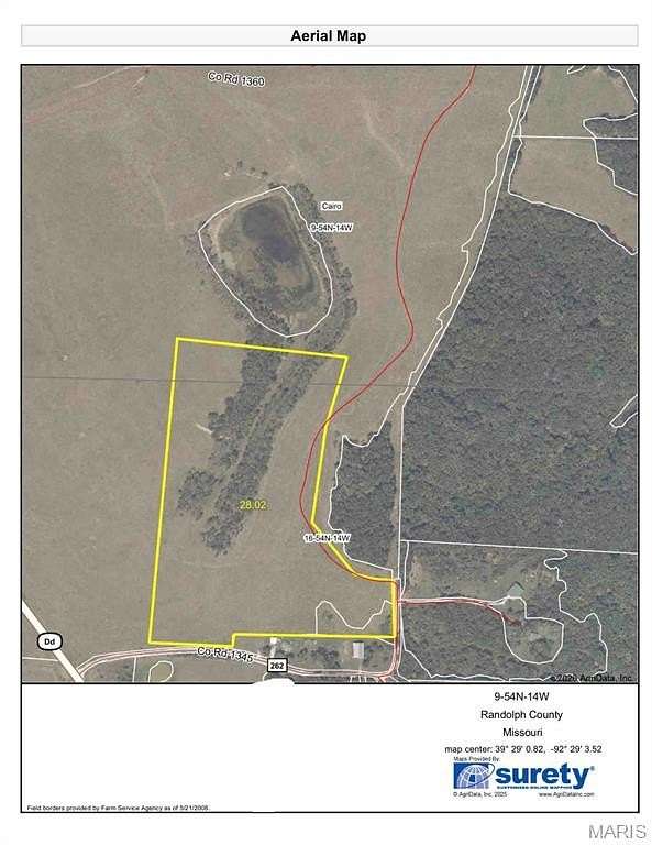 28 Acres of Land for Sale in Cairo, Missouri