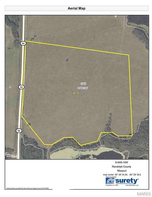 35 Acres of Land for Sale in Cairo, Missouri