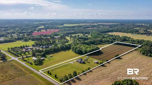 8.28 Acres of Land with Home for Sale in Robertsdale, Alabama
