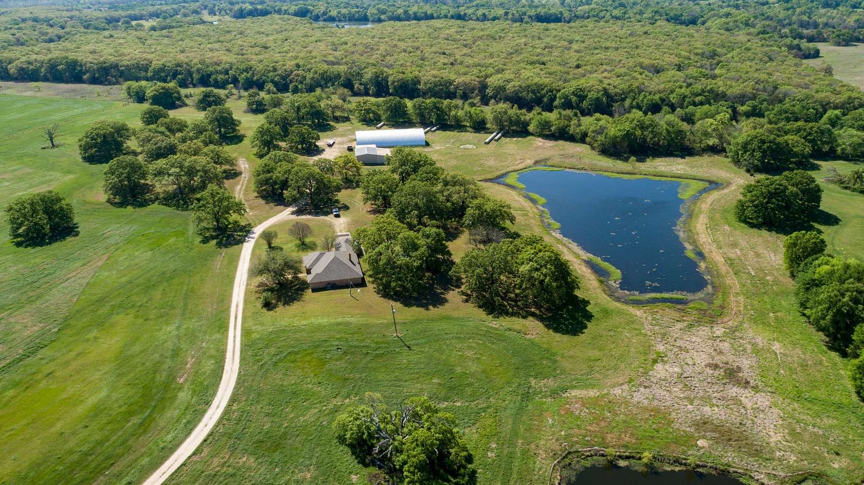 201 Acres of Land with Home for Sale in Kemp, Texas
