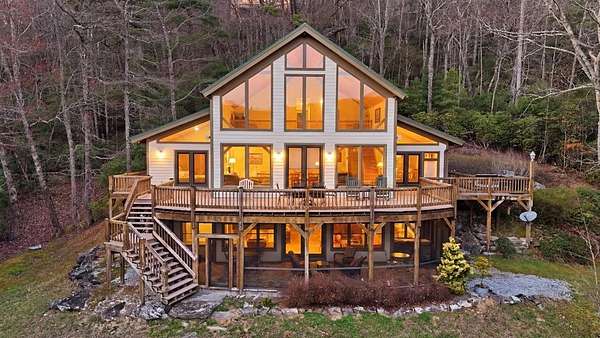 5.7 Acres of Land with Home for Sale in Scaly Mountain, North Carolina