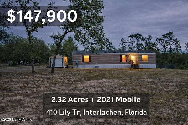 2.32 Acres of Land with Home for Sale in Interlachen, Florida