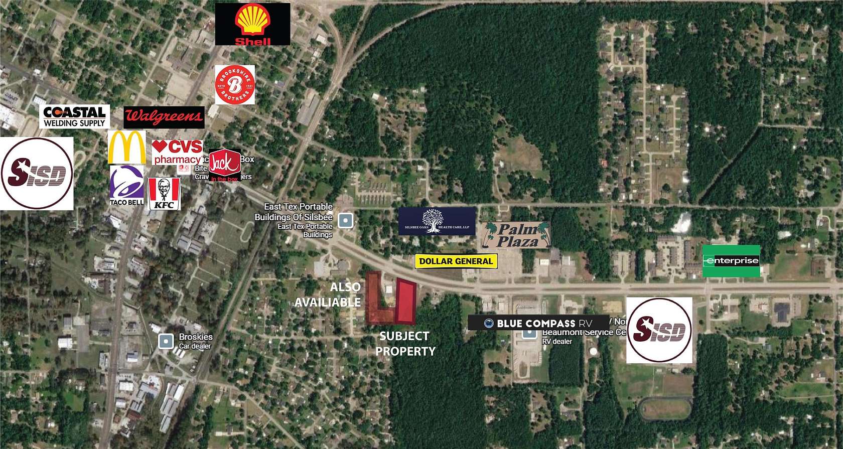 2.2 Acres of Commercial Land for Sale in Silsbee, Texas