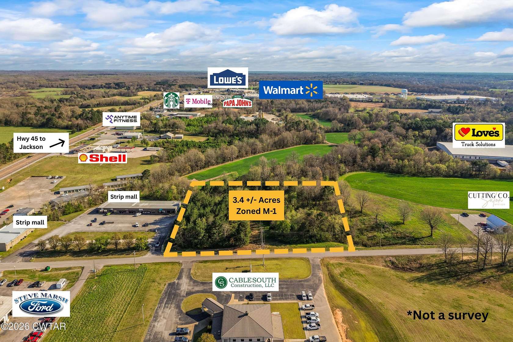 3.4 Acres of Commercial Land for Sale in Milan, Tennessee