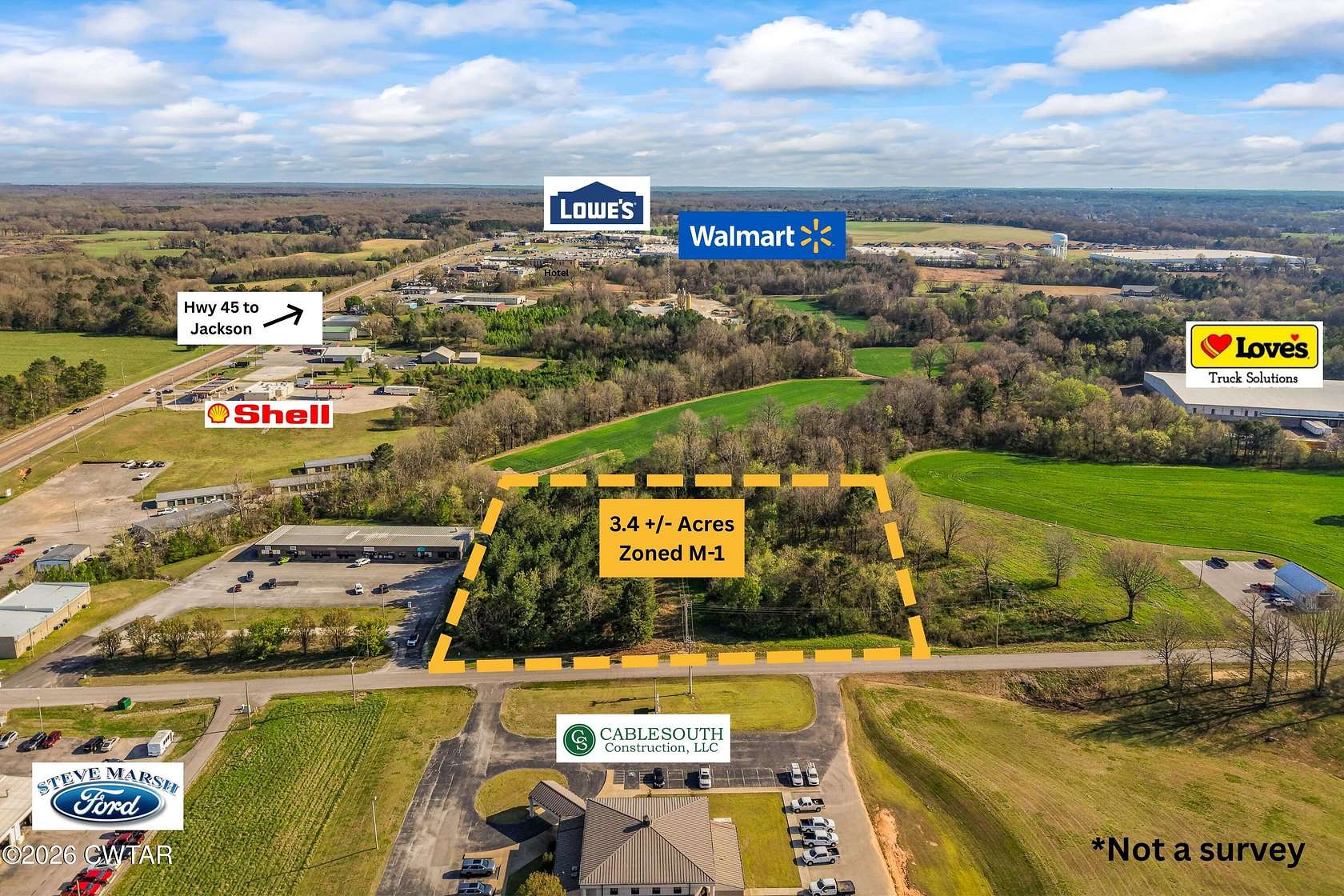 3.4 Acres of Commercial Land for Sale in Milan, Tennessee