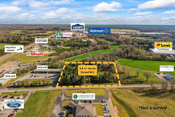 3.4 Acres of Commercial Land for Sale in Milan, Tennessee