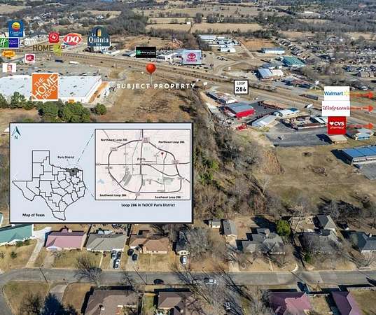 0.93 Acres of Commercial Land for Sale in Paris, Texas