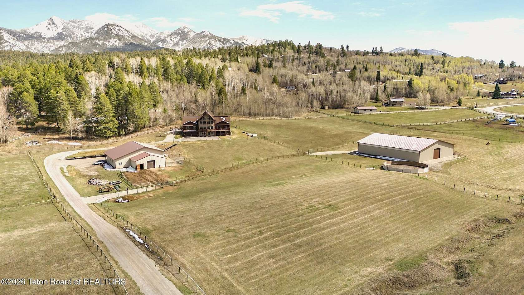 9.7 Acres of Land with Home for Sale in Alpine, Wyoming