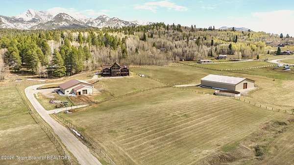 9.7 Acres of Land with Home for Sale in Alpine, Wyoming