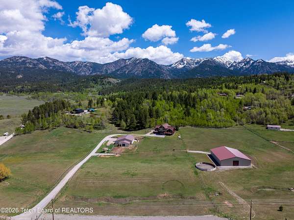 9.7 Acres of Land with Home for Sale in Alpine, Wyoming