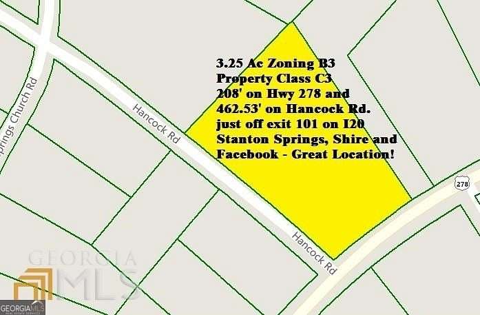 3.25 Acres of Commercial Land for Sale in Social Circle, Georgia