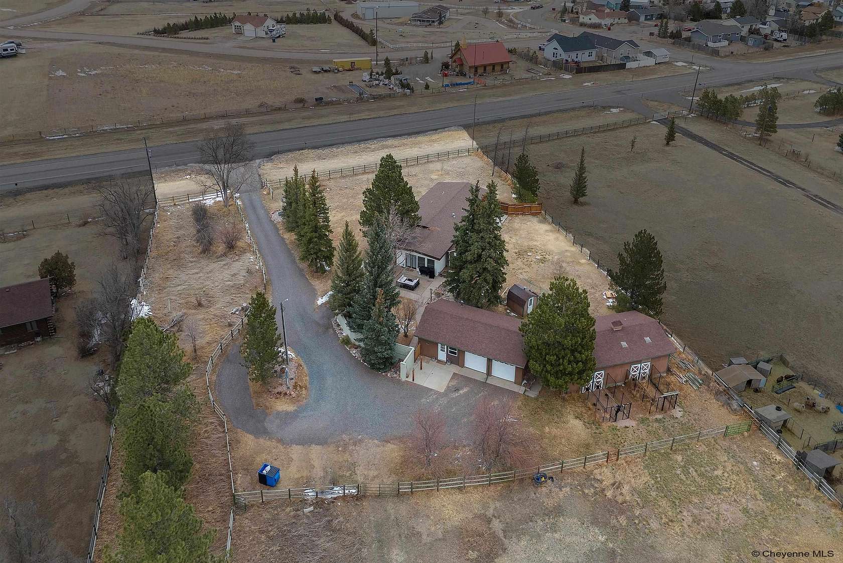 2.5 Acres of Land with Home for Sale in Cheyenne, Wyoming