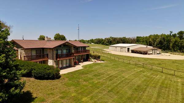 16.1 Acres of Recreational Land with Home for Sale in Washington, Kansas