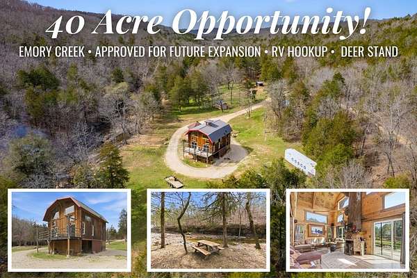 40 Acres of Land with Home for Sale in Walnut Shade, Missouri