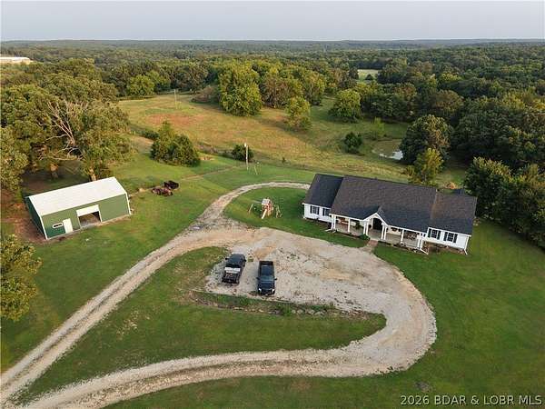 40 Acres of Recreational Land with Home for Sale in Cole Camp, Missouri