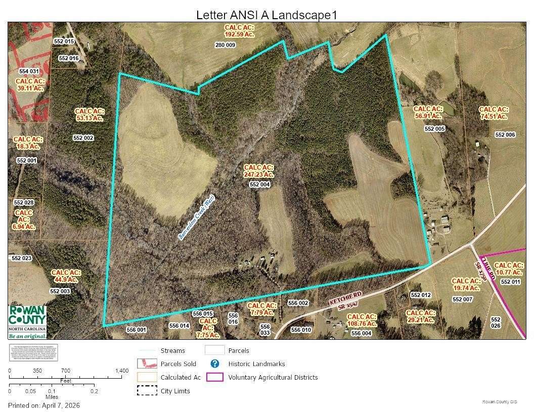 234 Acres of Recreational & Residential Land for Sale in Mount Ulla, North Carolina